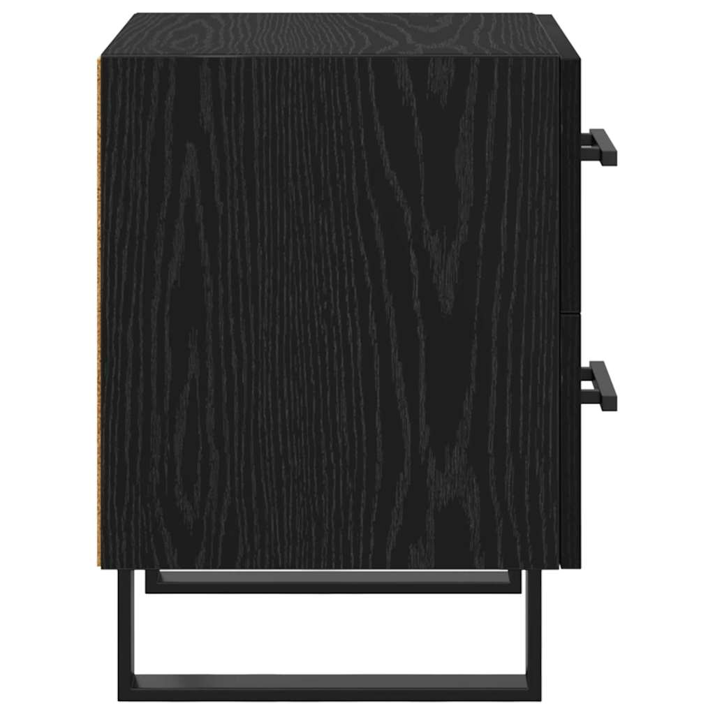 vidaXL Nachttisch Schwarz Eichen-Optik 40 x 35 x 47,5 cm Holzwerkstoff