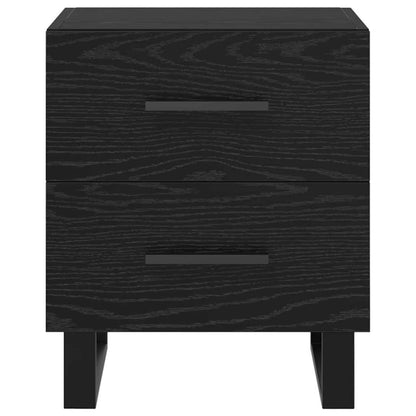 vidaXL Nachttisch 2 pcs Schwarz Eichen-Optik 40 x 35 x 47,5 cm