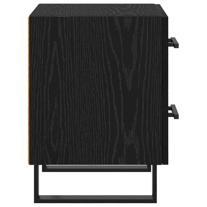 vidaXL Nachttisch 2 pcs Schwarz Eichen-Optik 40 x 35 x 47,5 cm