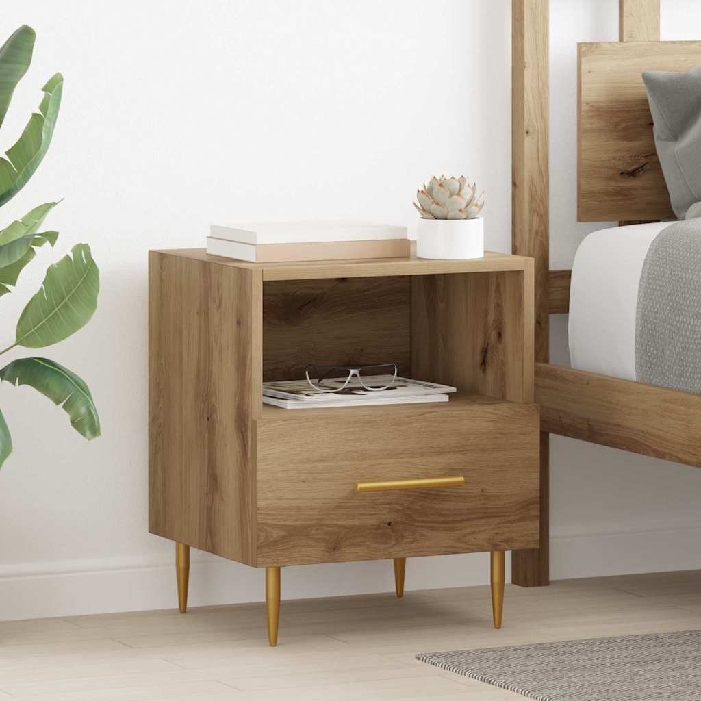 vidaXL Nachttisch mit Schubladen Braun 40 x 35 x 47,5 cm Holzwerkstoff