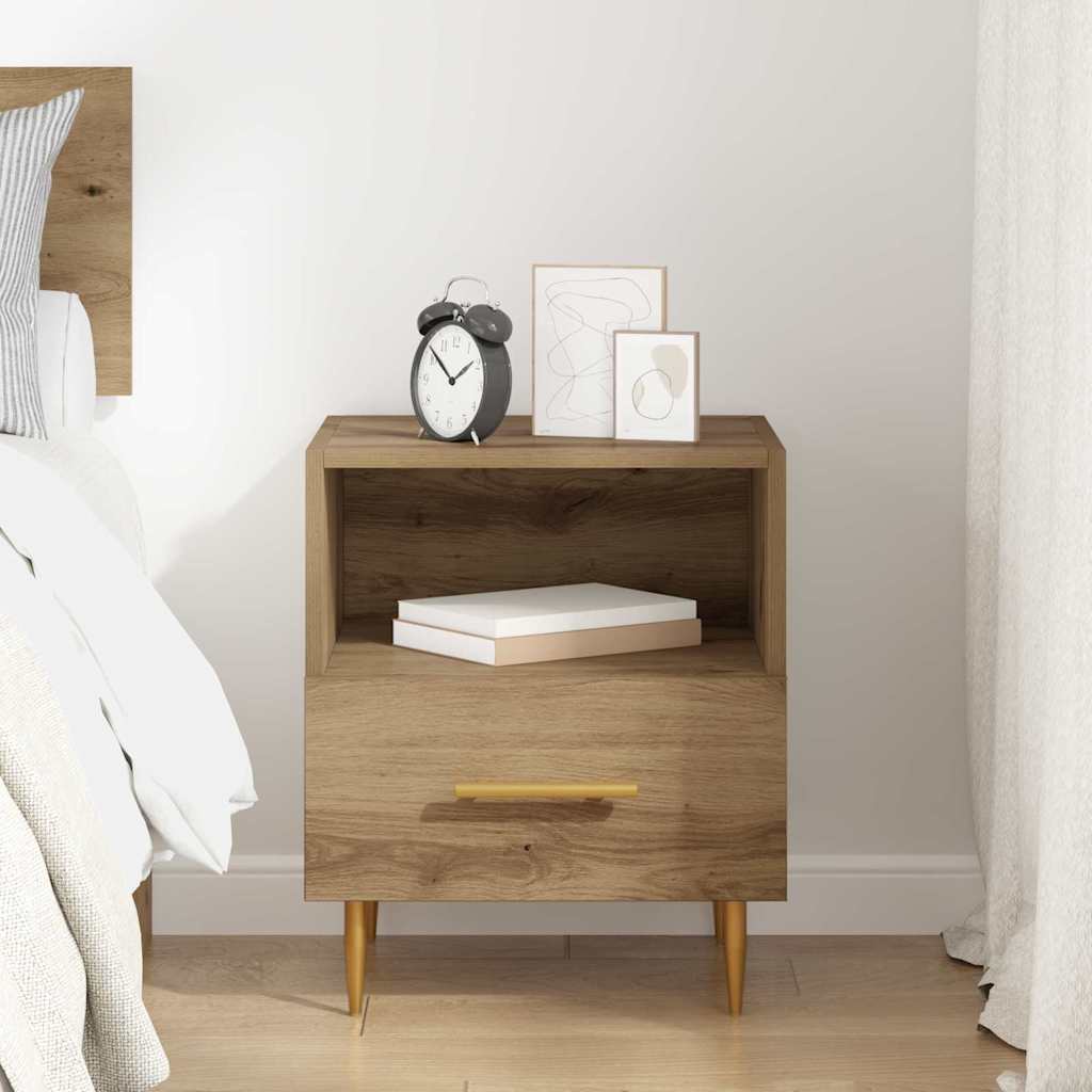 vidaXL Nachttisch mit Schubladen Braun 40 x 35 x 47,5 cm Holzwerkstoff