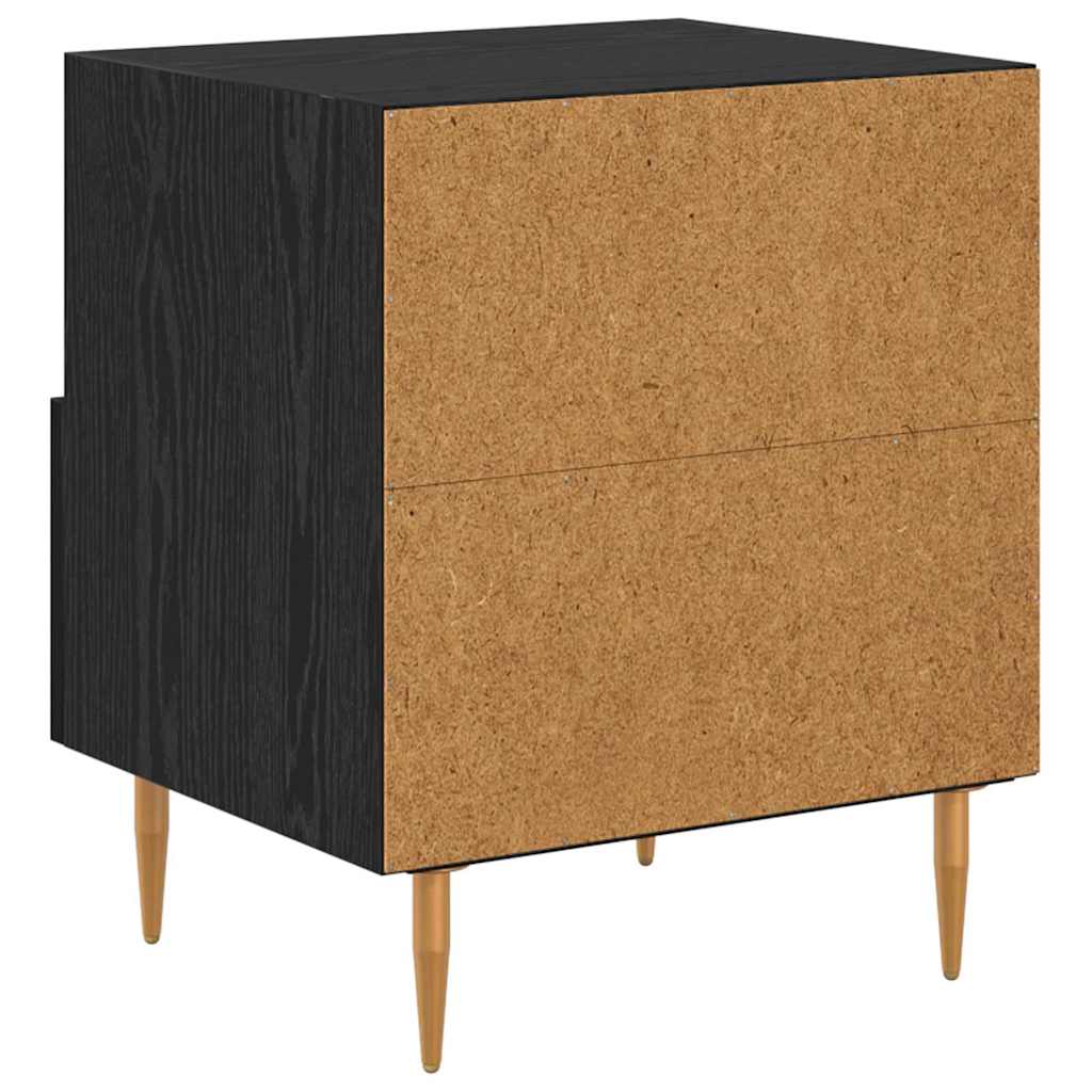 vidaXL Nachttisch Schwarz 40 x 35 x 47,5 cm Holzwerkstoff