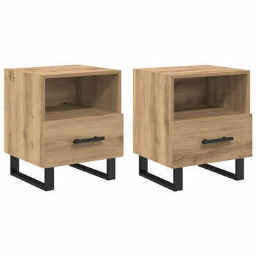 vidaXL Nachttisch 2 pcs Artisan-Eiche 40 x 35 x 47,5 cm Holzwerkstoff
