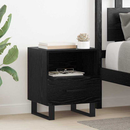 vidaXL Nachttisch Schwarz Eichen-Optik 40 x 35 x 47,5 cm Holzwerkstoff