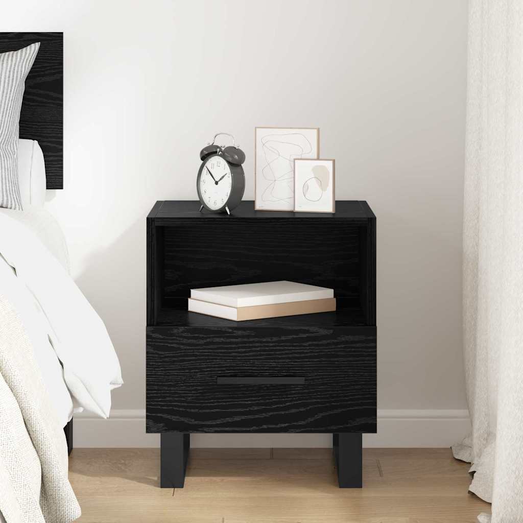 vidaXL Nachttisch Schwarz Eichen-Optik 40 x 35 x 47,5 cm Holzwerkstoff