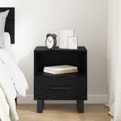 vidaXL Nachttisch Schwarz Eichen-Optik 40 x 35 x 47,5 cm Holzwerkstoff