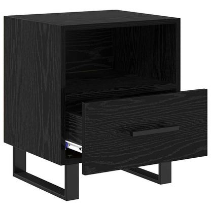 vidaXL Nachttisch 2 pcs Schwarz Eichen-Optik 40 x 35 x 47,5 cm
