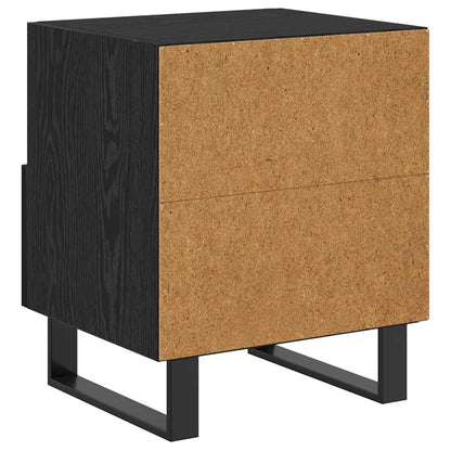 vidaXL Nachttisch 2 pcs Schwarz Eichen-Optik 40 x 35 x 47,5 cm