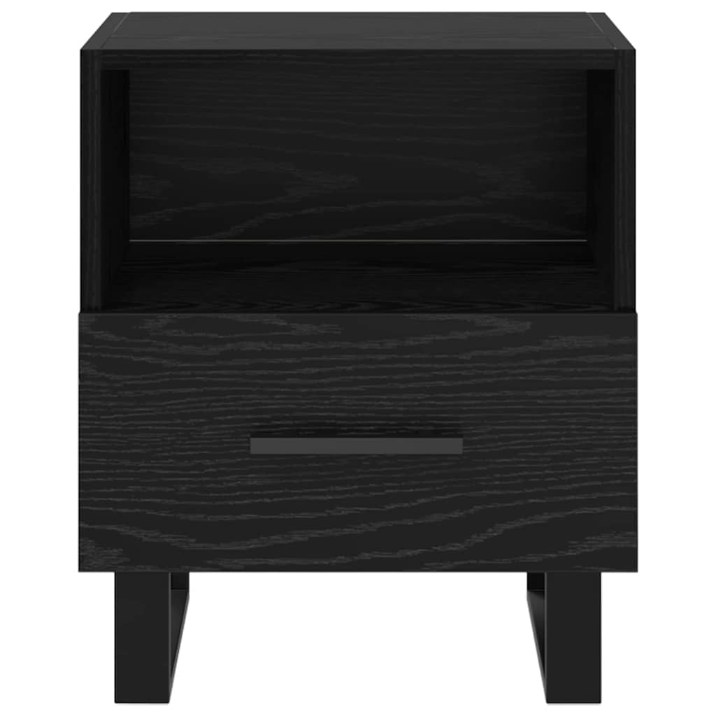 vidaXL Nachttisch 2 pcs Schwarz Eichen-Optik 40 x 35 x 47,5 cm