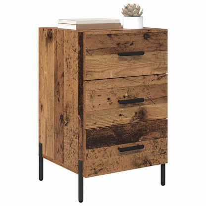 Nachttisch mit Schubladen Altholz 40 x 40 x 66 cm Holzwerkstoff