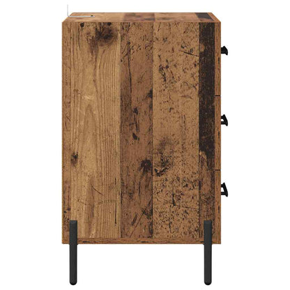 Nachttisch mit Schubladen Altholz 40 x 40 x 66 cm Holzwerkstoff