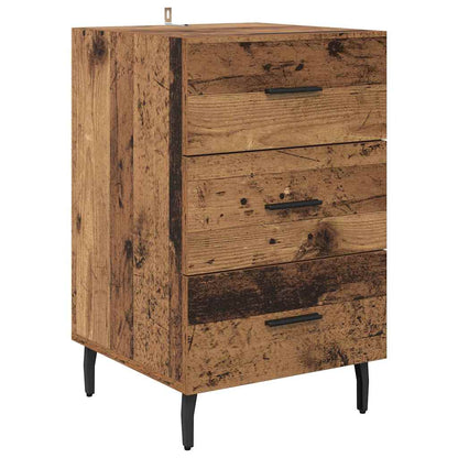 Nachttisch mit Schubladen Altholz 40 x 40 x 66 cm Holzwerkstoff