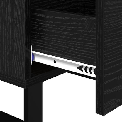 vidaXL Nachttisch Schwarz Eichen-Optik 40 x 40 x 66 cm Holzwerkstoff