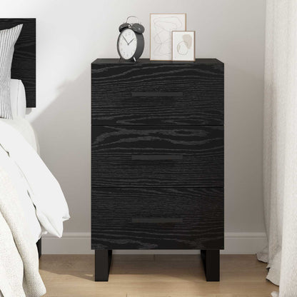 vidaXL Nachttisch Schwarz Eichen-Optik 40 x 40 x 66 cm Holzwerkstoff