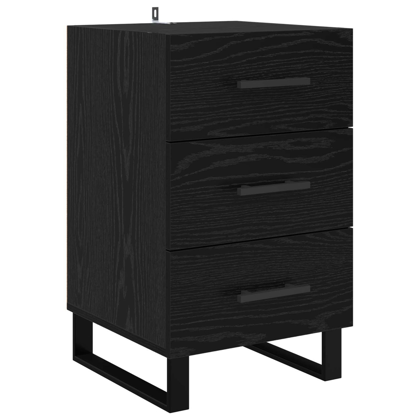 vidaXL Nachttisch Schwarz Eichen-Optik 40 x 40 x 66 cm Holzwerkstoff