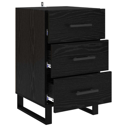 vidaXL Nachttisch Schwarz Eichen-Optik 40 x 40 x 66 cm Holzwerkstoff
