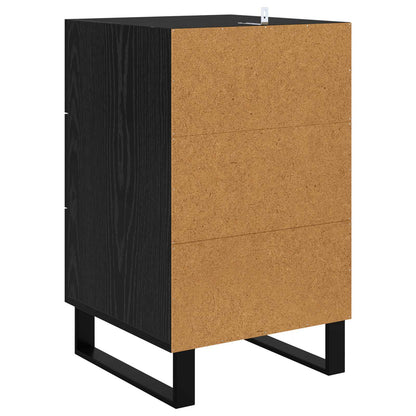 vidaXL Nachttisch Schwarz Eichen-Optik 40 x 40 x 66 cm Holzwerkstoff