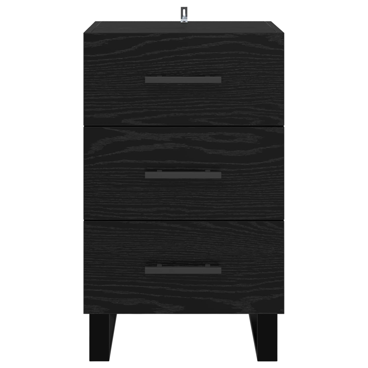 vidaXL Nachttisch Schwarz Eichen-Optik 40 x 40 x 66 cm Holzwerkstoff