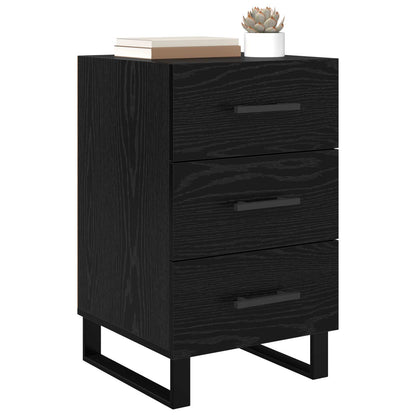 vidaXL Nachttisch Schwarz Eichen-Optik 40 x 40 x 66 cm Holzwerkstoff