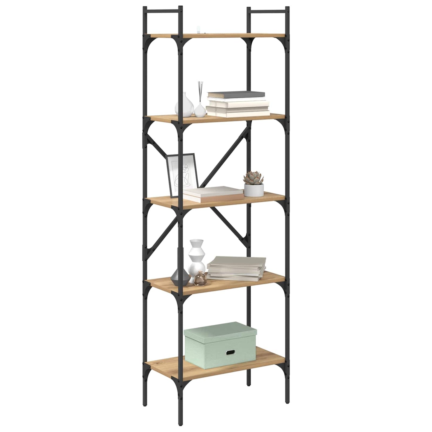 vidaXL Bücherregal Artisan-Eiche 56 x 32 x 174 cm Holzwerkstoff