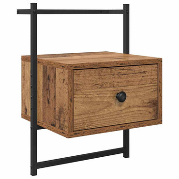vidaXL Nachttisch mit Schubladen Altholz 35 x 30 x 51 cm Holzwerkstoff