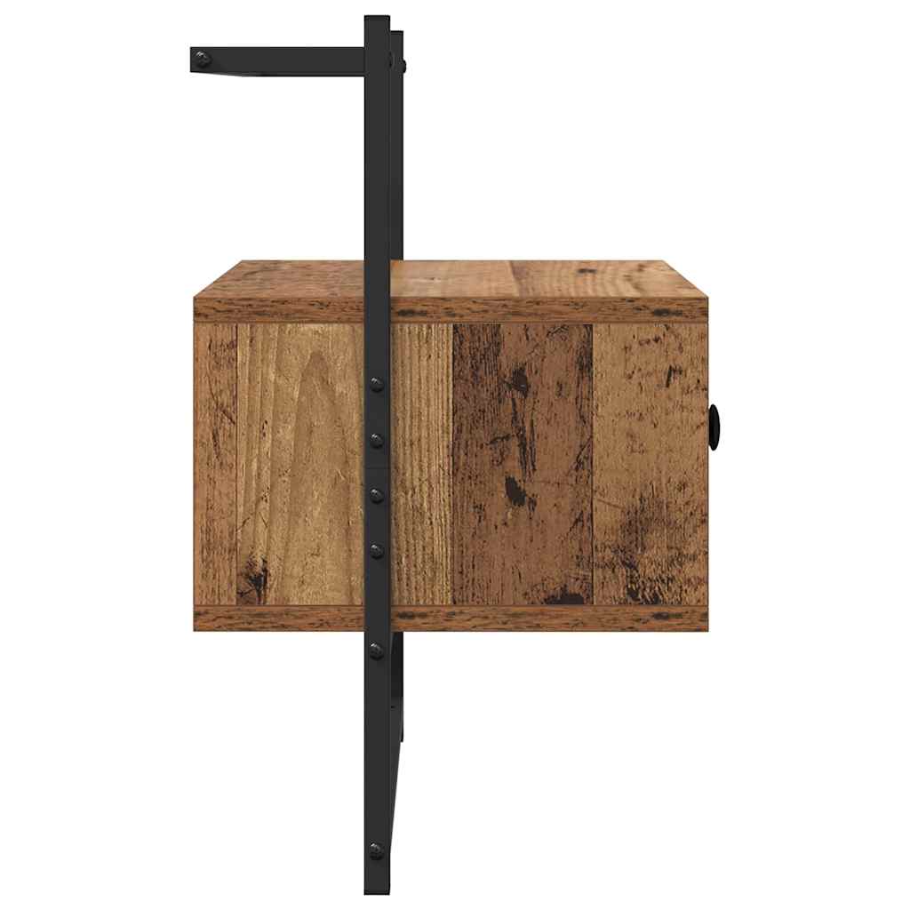 Nachttisch mit Schubladen Altholz 35 x 30 x 51 cm Holzwerkstoff