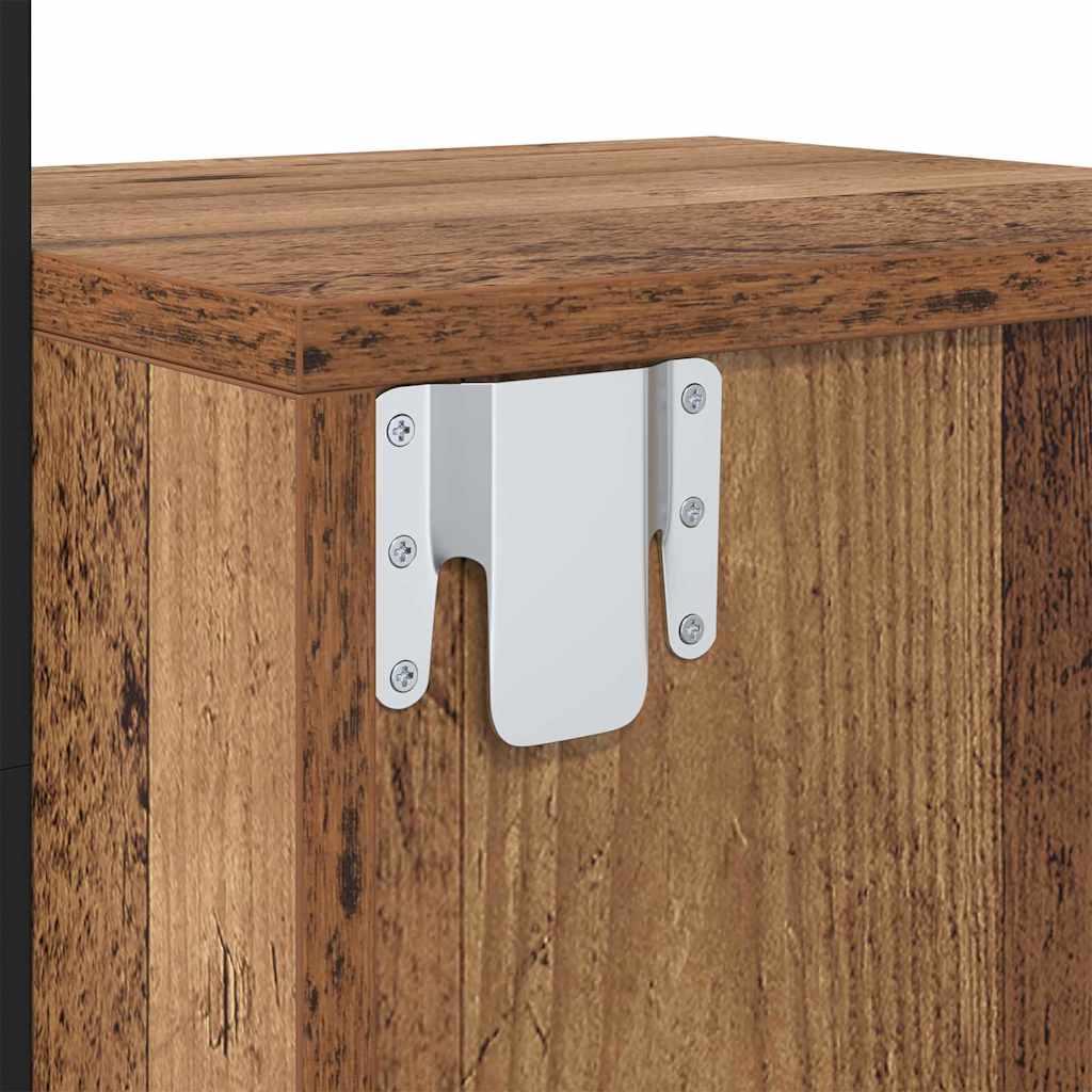 vidaXL Nachttisch 2 pcs Altholz 35 x 30 x 51 cm Holzwerkstoff
