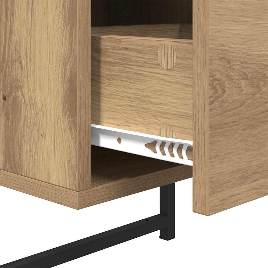 vidaXL Nachttisch 2 pcs Artisan-Eiche 35 x 30 x 51 cm Holzwerkstoff