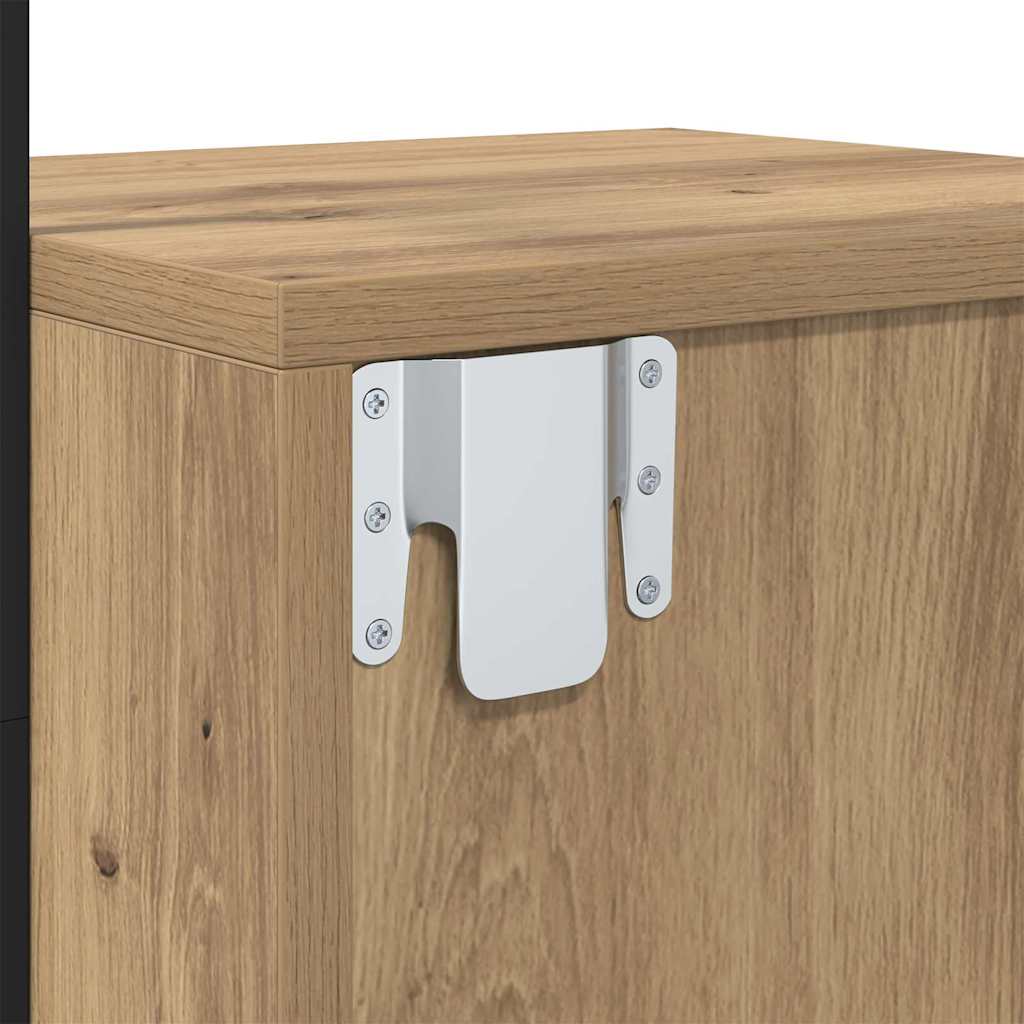 vidaXL Nachttisch 2 pcs Artisan-Eiche 35 x 30 x 51 cm Holzwerkstoff