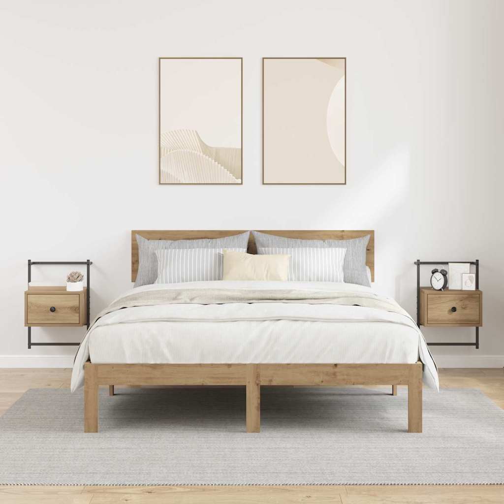 vidaXL Nachttisch 2 pcs Artisan-Eiche 35 x 30 x 51 cm Holzwerkstoff