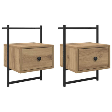 vidaXL Nachttisch 2 pcs Artisan-Eiche 35 x 30 x 51 cm Holzwerkstoff