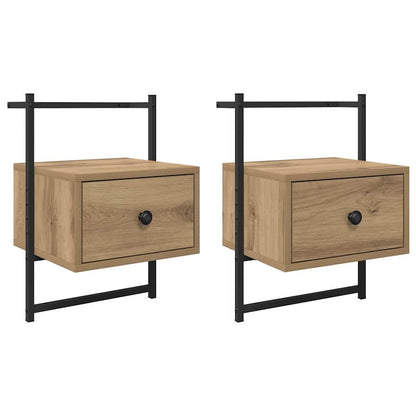 vidaXL Nachttisch 2 pcs Artisan-Eiche 35 x 30 x 51 cm Holzwerkstoff
