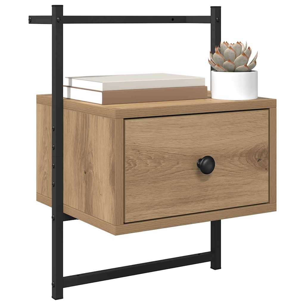 vidaXL Nachttisch 2 pcs Artisan-Eiche 35 x 30 x 51 cm Holzwerkstoff