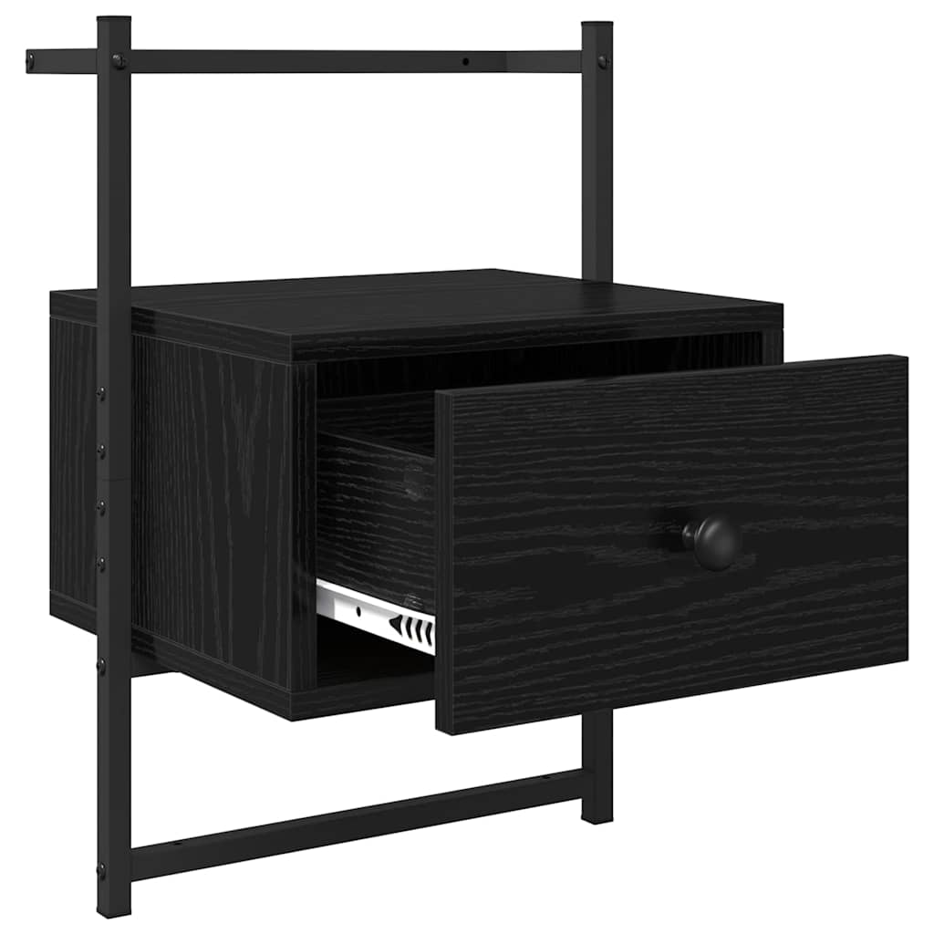 vidaXL Nachttisch Schwarz Eichen-Optik 35 x 30 x 51 cm Holzwerkstoff