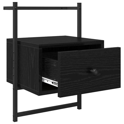 vidaXL Nachttisch Schwarz Eichen-Optik 35 x 30 x 51 cm Holzwerkstoff