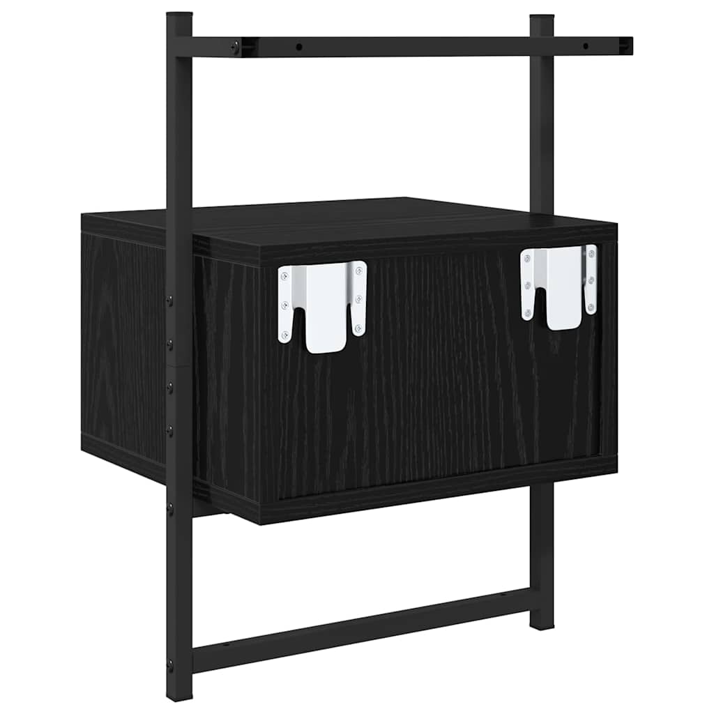 vidaXL Nachttisch Schwarz Eichen-Optik 35 x 30 x 51 cm Holzwerkstoff