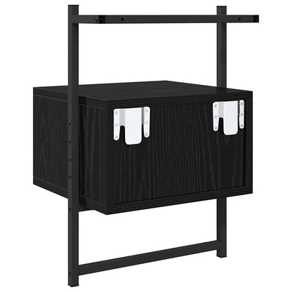 vidaXL Nachttisch Schwarz Eichen-Optik 35 x 30 x 51 cm Holzwerkstoff