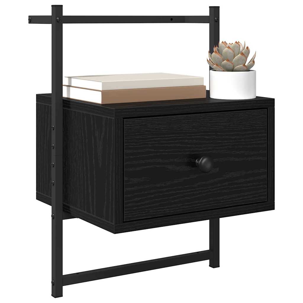 vidaXL Nachttisch Schwarz Eichen-Optik 35 x 30 x 51 cm Holzwerkstoff