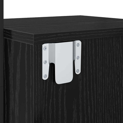 vidaXL Nachttisch 2 pcs Schwarz Eichen-Optik 35 x 30 x 51 cm