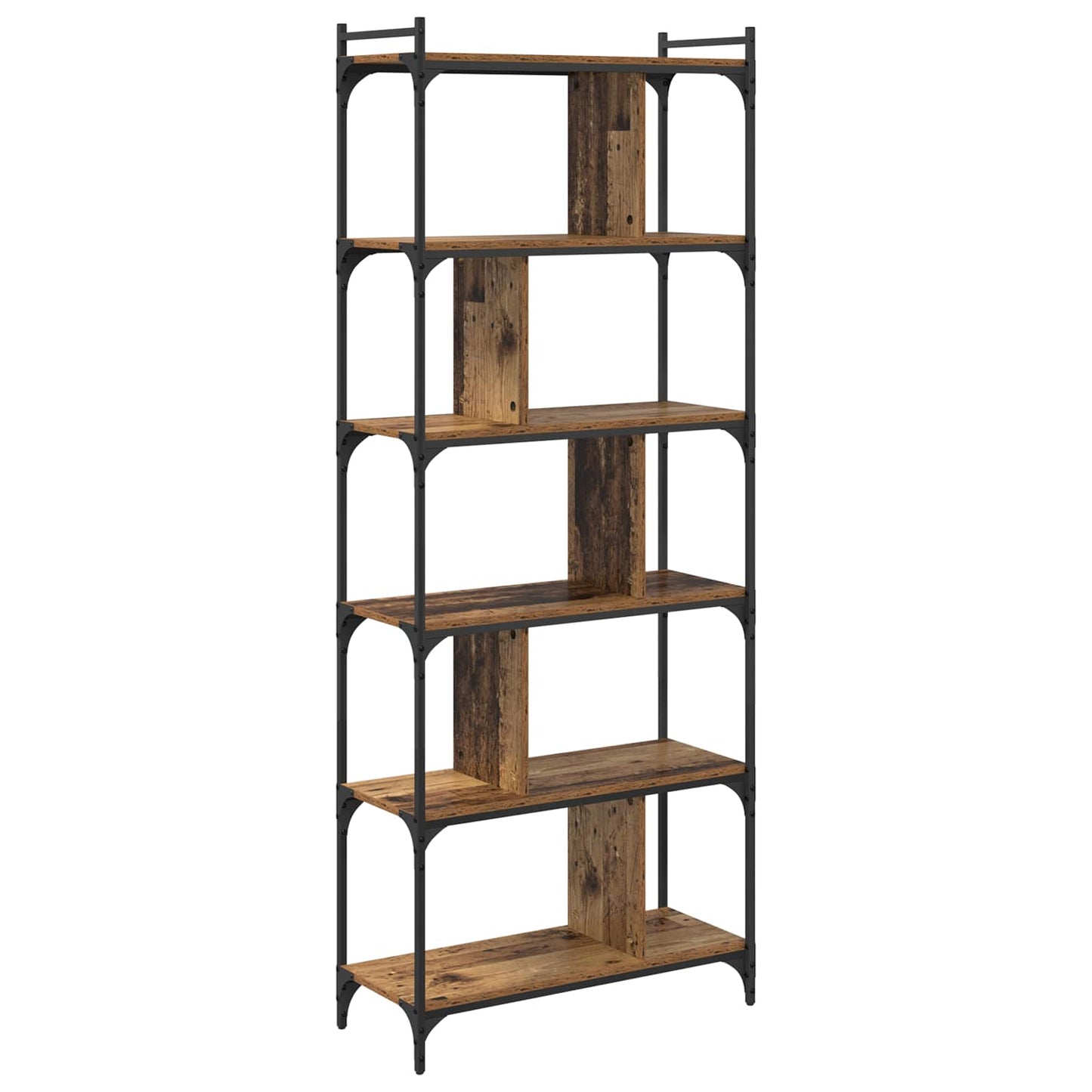 vidaXL Bücherregal Altholz 76 x 32 x 192 cm Holzwerkstoff
