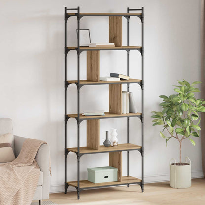 vidaXL Bücherregal Artisan-Eiche 76 x 32 x 192 cm Holzwerkstoff