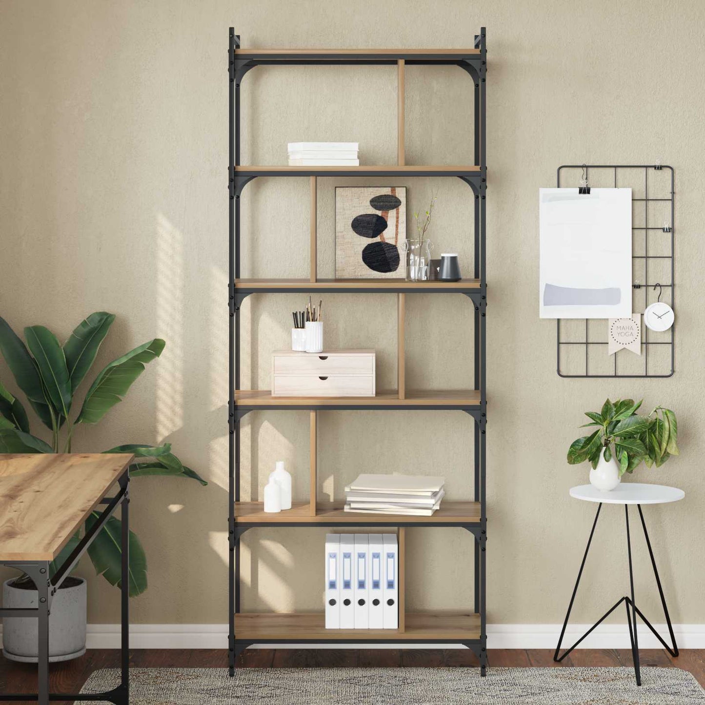 vidaXL Bücherregal Artisan-Eiche 76 x 32 x 192 cm Holzwerkstoff