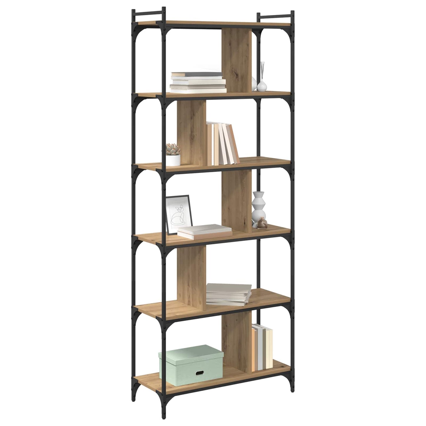 vidaXL Bücherregal Artisan-Eiche 76 x 32 x 192 cm Holzwerkstoff