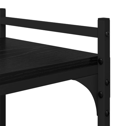 vidaXL Bücherregal Schwarz Eichen-Optik 76 x 32 x 192 cm Holzwerkstoff