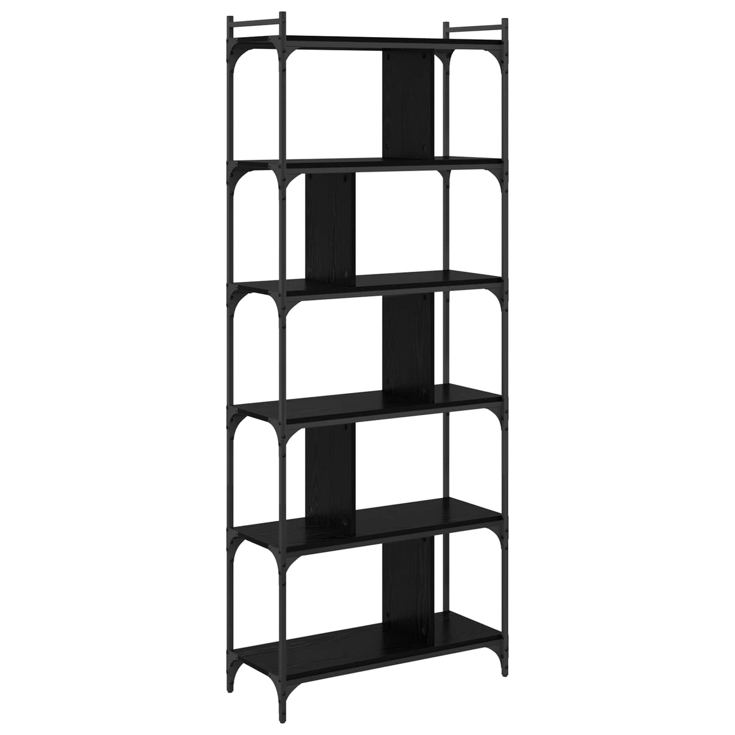 vidaXL Bücherregal Schwarz Eichen-Optik 76 x 32 x 192 cm Holzwerkstoff