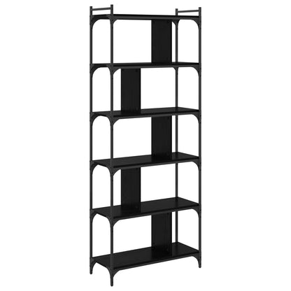 vidaXL Bücherregal Schwarz Eichen-Optik 76 x 32 x 192 cm Holzwerkstoff