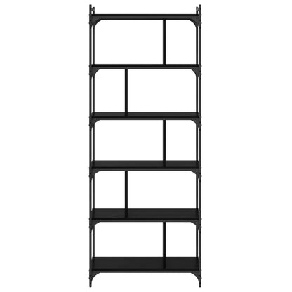 vidaXL Bücherregal Schwarz Eichen-Optik 76 x 32 x 192 cm Holzwerkstoff