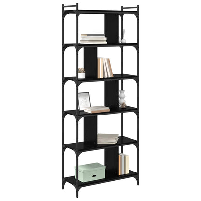 vidaXL Bücherregal Schwarz Eichen-Optik 76 x 32 x 192 cm Holzwerkstoff