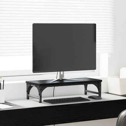 Monitor Halterung Schwarz Eichen-Optik 55 x 23 x 14 cm