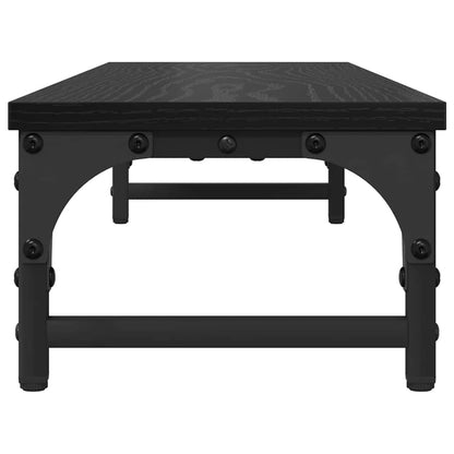 Monitor Halterung Schwarz Eichen-Optik 85 x 23 x 15,5 cm